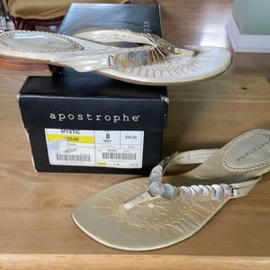 Apostrophe Sandals never worn outdoors